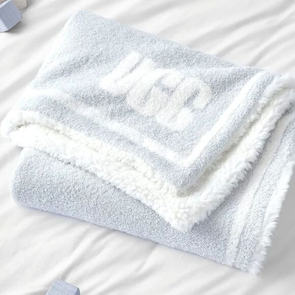UGG Anabelle Baby Throw Blanket- Glacier Grey - Picture 1 of 12